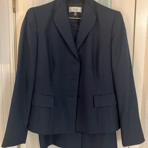 Navy blue skirt suit